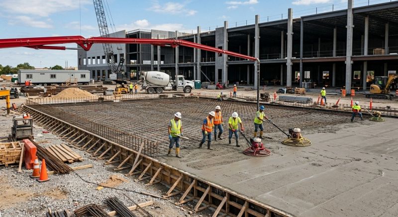 Commercial Slab Installation in Katy, TX
